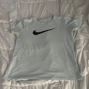 Nike Pale blue Tee with Black Swoosh